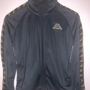 Kappa Black Gold Stretch Track Jacket Size XS